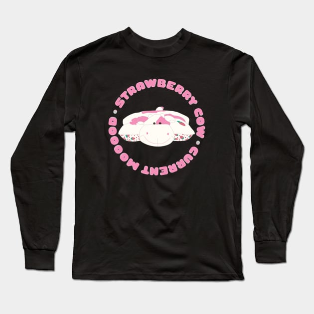 Current mood strawberry cow Long Sleeve T-Shirt by AnnaBanana